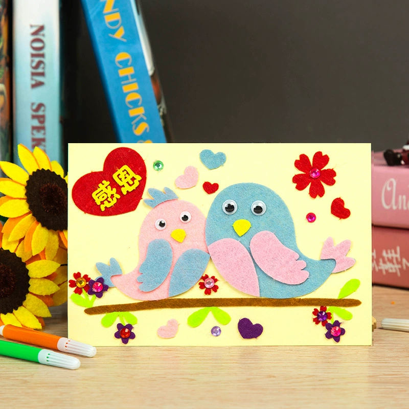 Three dimensional cartoon postcard for students, DIY, Birthday gift