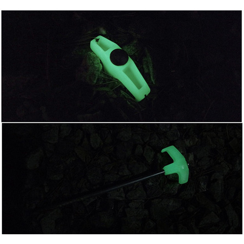 Outdoor canopy camping glow-in-the-dark spike with rotatable fixed threaded fluorescent 25cm thickened tent spike accessory