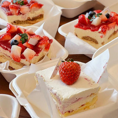 莓果提拉米蘇包裝盒日式便當一次性盒甜品打包盒切塊切件蛋糕盒子