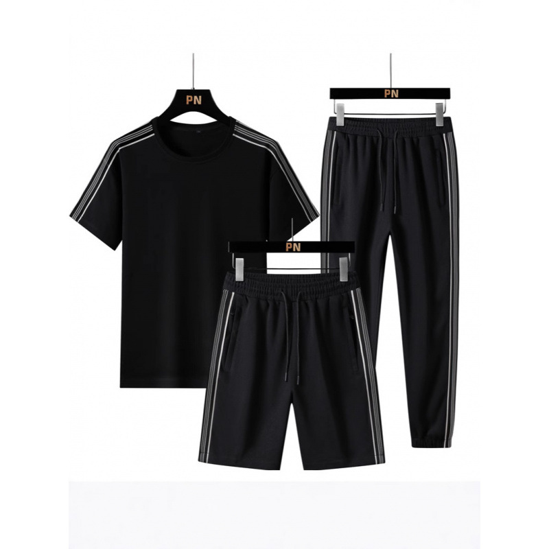 Verano nuevo estilo suelto tendencia hombre estilo Hong Kong camiseta de manga corta deporte de dos piezas marca de moda traje casual hombres y mujeres