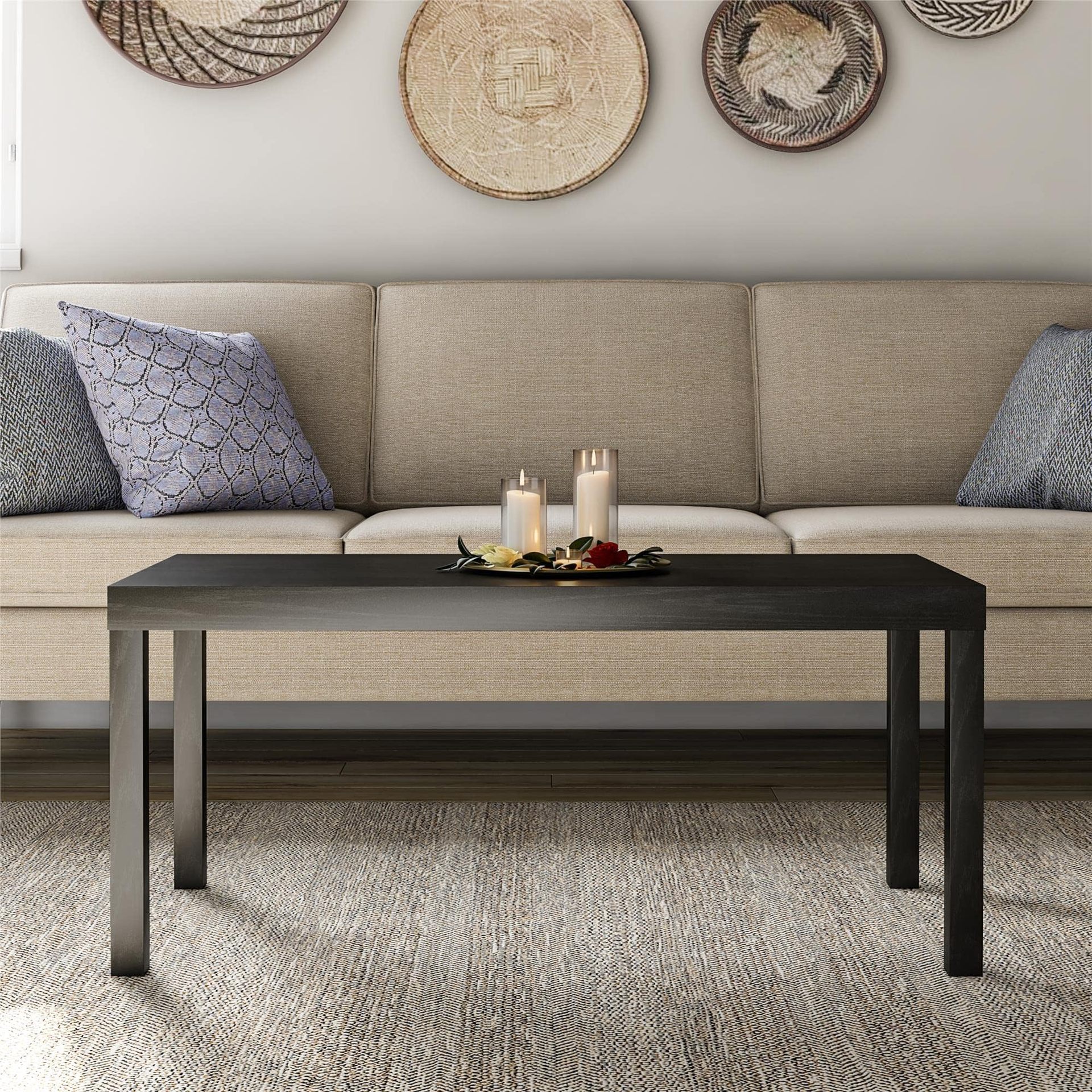 Mesa de café de exportación de mesa de té de lujo ligera sala de estar de alta sensación mesa de café minimalista mesa de té de madera maciza doméstica