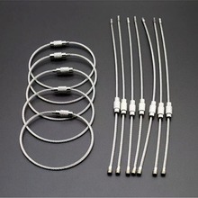 热销钥匙扣玩偶挂件装饰DIY配件彩色包胶钢丝圈不锈钢环源头工厂