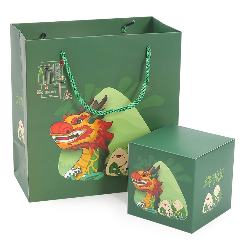 端午節香包包裝盒手提袋柿柿如意平安喜樂香包老虎香囊配套包裝袋