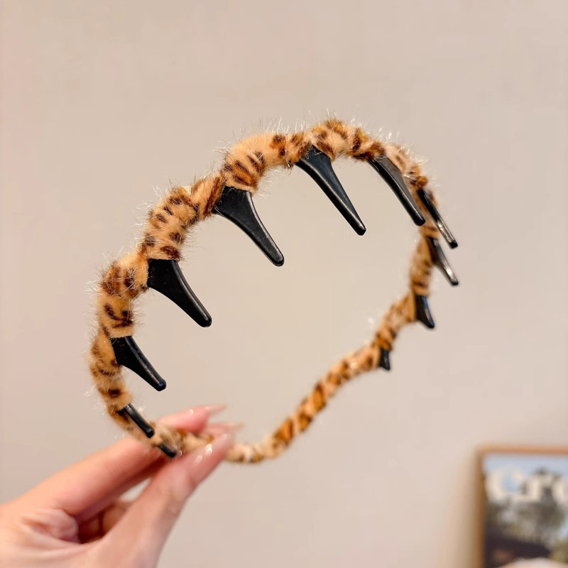 Otoño y invierno de alto nivel explosivo tipo ondas de pelusa correa de cabello para mujeres cráneo alto no lesiones de dientes de cabello para el cabello de doble propósito