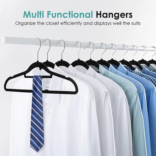 Flocked clothes hanger household non-slip anti-shoulder corner wardrobe clothes drying rack dry and wet dual-use clothing support dormitory hook