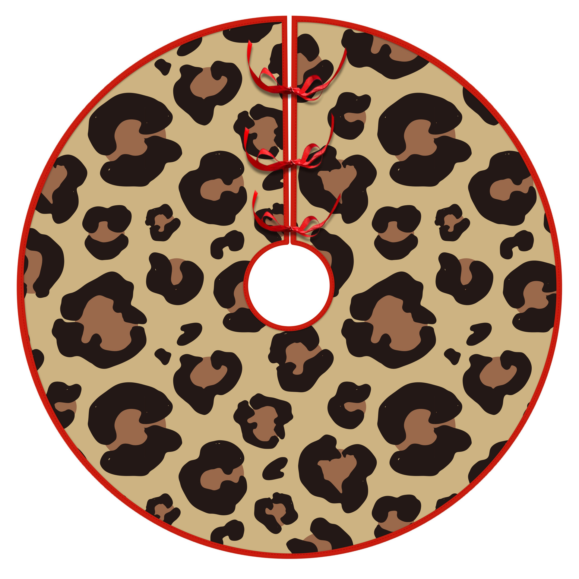 Falda del árbol de Navidad Decoración navideña falda del árbol muñeco de nieve Decoración del árbol de Navidad Alces rojos Falda del árbol de Santa