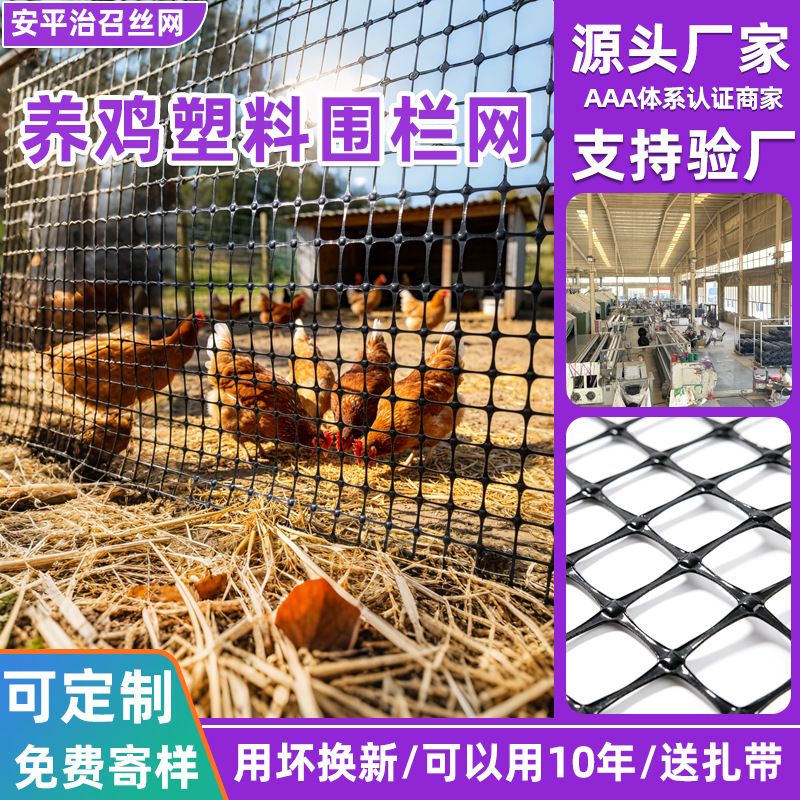 Two-Way Plastic Black Protective Net, Chicken and Duck Breeding Fence Net, Vegetable Patch Corn Grid Isolation Fence Net