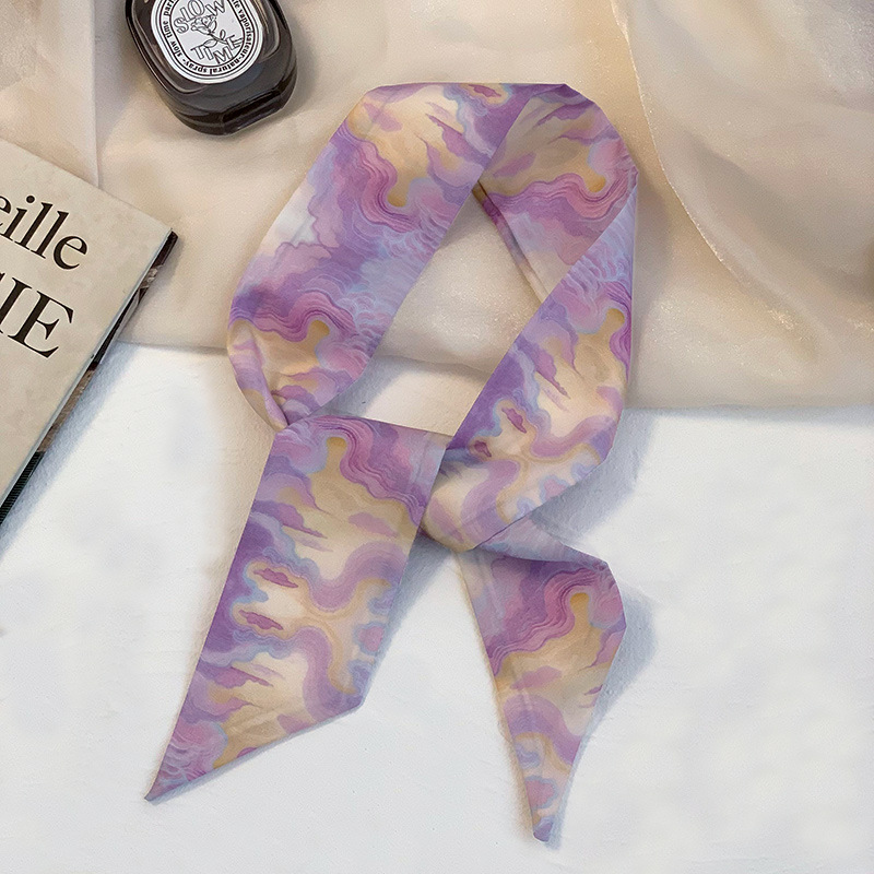 Pañuelo de seda, banda larga, sensación de alta calidad, nuevo bolso atado, decoración de cinta, bufanda, estilo antiguo, tinta, turbante, cinta para el cabello, accesorios para el cabello