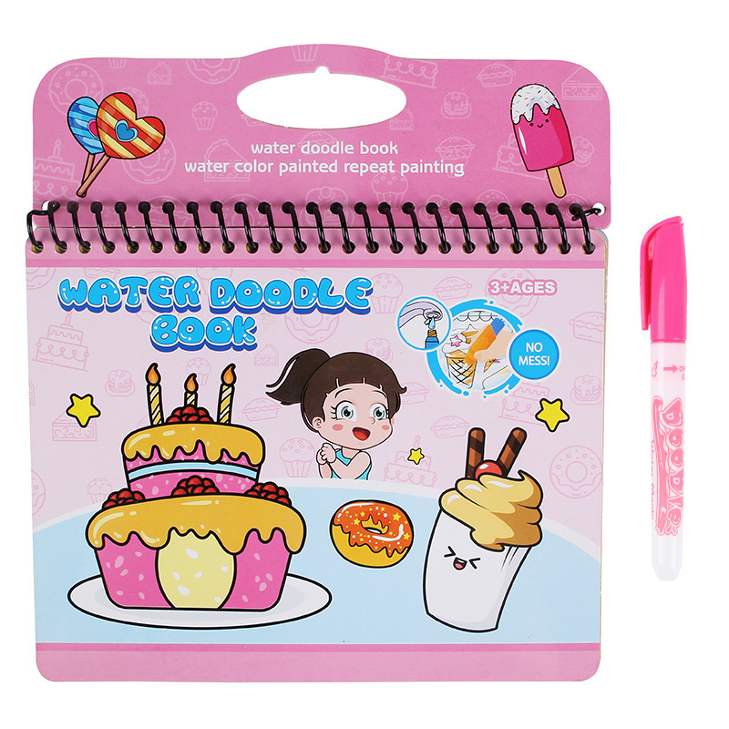 Libro Mágico de Pintura con Agua de Dibujos Animados para Niños de Papel Reutilizable image 12