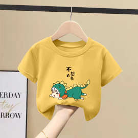 2030#男童短袖t恤2025新款儿童夏装中大童男孩夏季纯棉半袖上衣潮