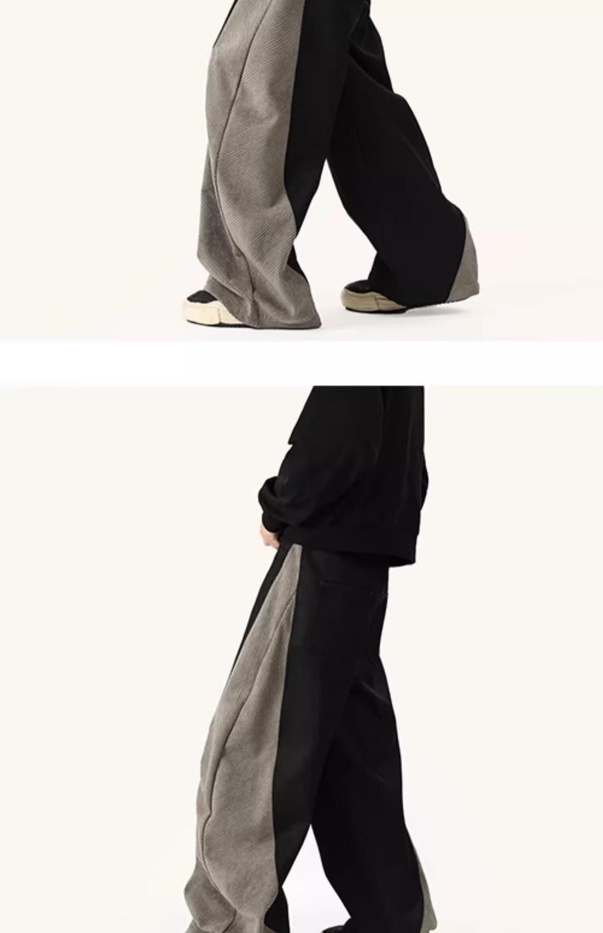 Black Jeans Men 2025 New Spring Autumn Trendy Loose Straight American Style High Street Casual Long Pants_viptrois.com