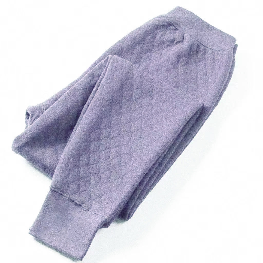 Pantalones de otoño de mediana edad, pantalones de algodón de aire de hombre, pantalones de invierno de algodón de tres capas gruesas