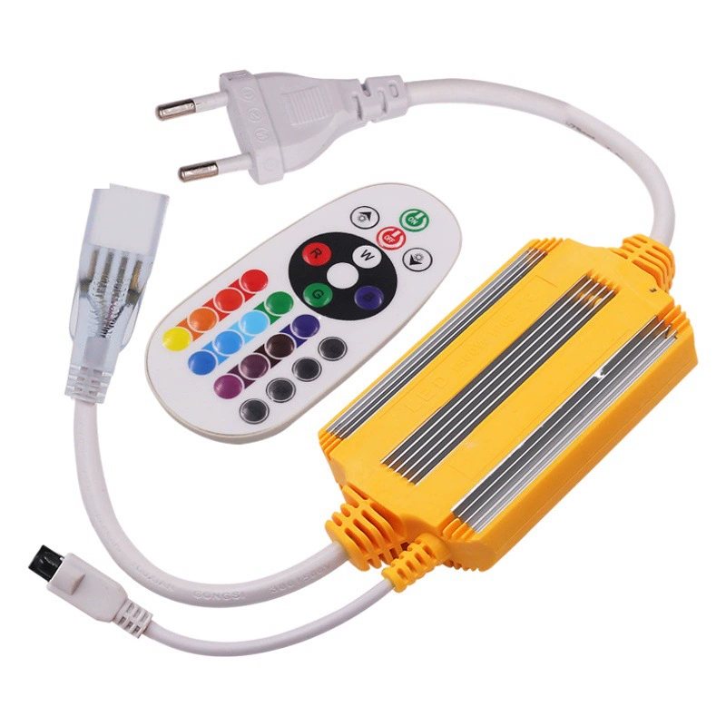 Светодиодный высоковольтный свет с RGB-контроллером 110V220V красочным пультом дистанционного управления 1500W Power Integration Suit