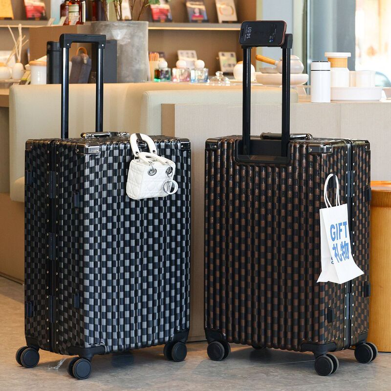 Luggage Fashion Checkerboard College Student Suitcase Trolley Internet Celebrity New Silent Large Capacity Suitcase 20inch Luggage Fashion Checkerboard College Student Suitcase Trolley Internet Celebrity New Silent Large Capacity Suitcase 20inch