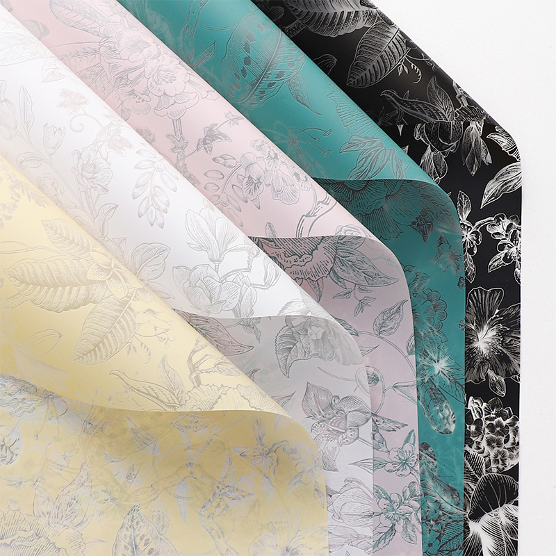 网红女神节花丛间防水包花纸晨雾包花纸隐美鲜花包装材料批发厂家