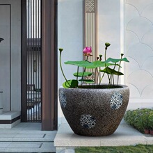 陶瓷鱼缸古法生态养鱼缸阳台小水池庭院老式大水缸大号睡莲荷花缸