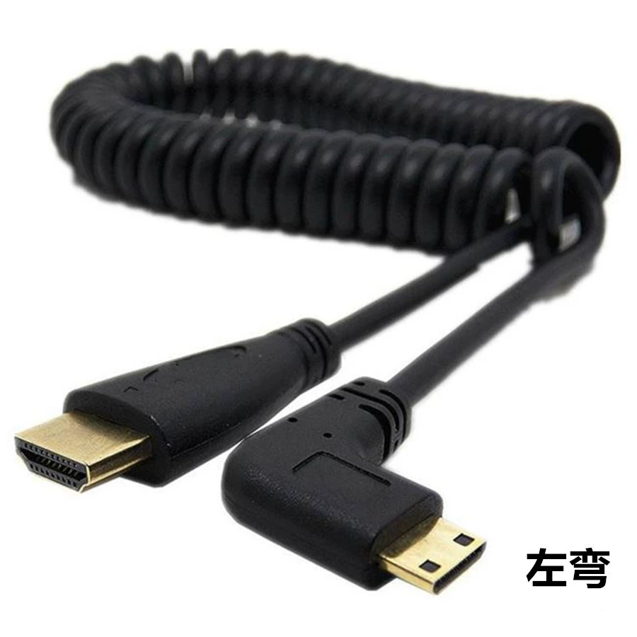 Mini мини HDMI на HDMI HD пружинные провода можно вращать версия 1.4 4K/30Hz прямой угловой