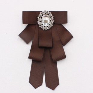 Black thread fabric fashion diamond tie pin wear European and American style shirt collar flower accessories wholesale TS272