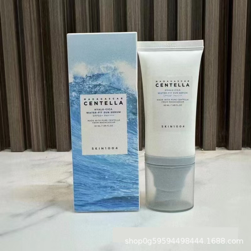 跨境爆款SKIN1004玻尿酸积雪草防晒乳霜清爽水感防晒加隔离二合一|undefined
