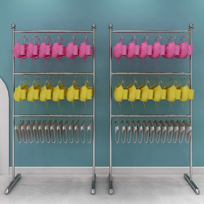 Underwear shelf underwear hanging display shelf Wall bra shelf wall hook store display shelf floor storage cabinet