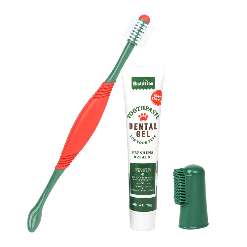 Pasta de dientes para mascotas set cepillo de dientes para gatos perros dedo guarnición oral limpieza cepillo de dientes para perros cepillo de dientes para gatos productos para mascotas al por mayor