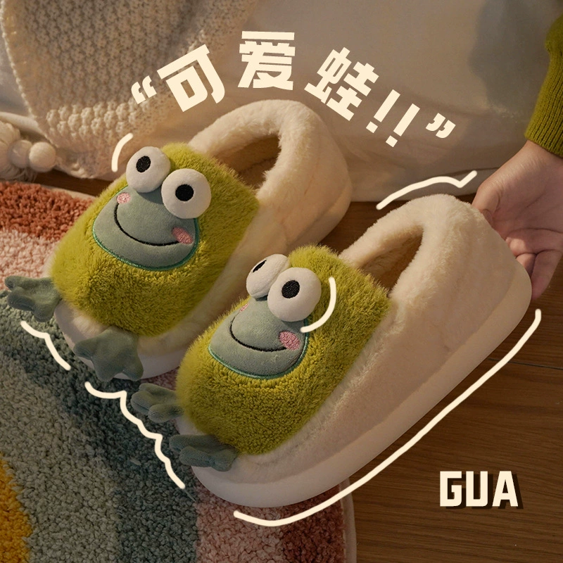 Хлопковые тапочки, женская сумка на каблуке, домашние теплые плюшевые тапочки на толстой подошве, женская зимняя хлопковая обувь для пар, милые мужские Мультяшные