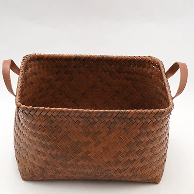 Car storage bag/box box ladies practical finishing - imitation-rattan-storage-box-382625cm