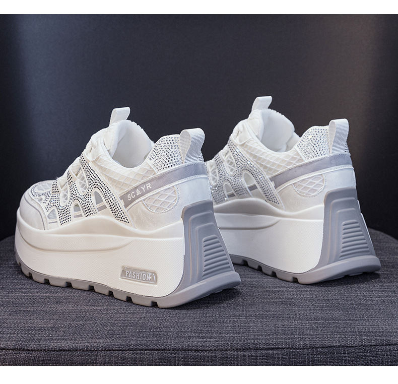 Giày sneaker nữ đế dày lưới thoáng khí phong cách retro — Trắng 5086, Champagne 5086, Tím 5086 chi tiết 23