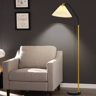Pleated floor lamp LED living room bedroom simple Nordic sofa corner lamp fishing vertical table lamp