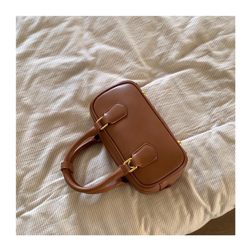 Osun Korean Style Niche Versatile Bowling Bag For Women Retro Simple Shoulder Crossbody Small Square Handbag - Thumbnail 5