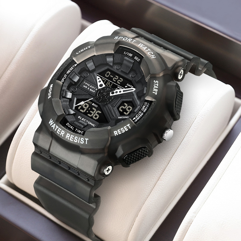 Spot Non-Mechanical Fully Automatic Movement Watch Men's Korean Version Trendy Simple Calendar Week Fashion Electronic Watch