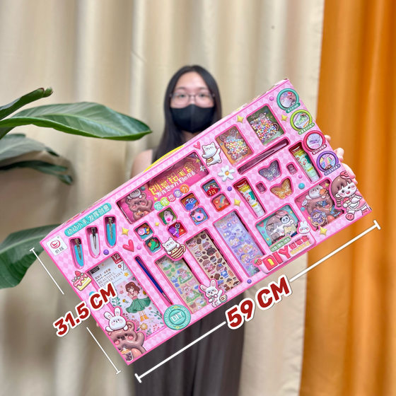 Girl's Handmade DIY Magnetic Quiet Book Cream Gel Goo Card Toy Children's Play House Gift Box Institutional Gift