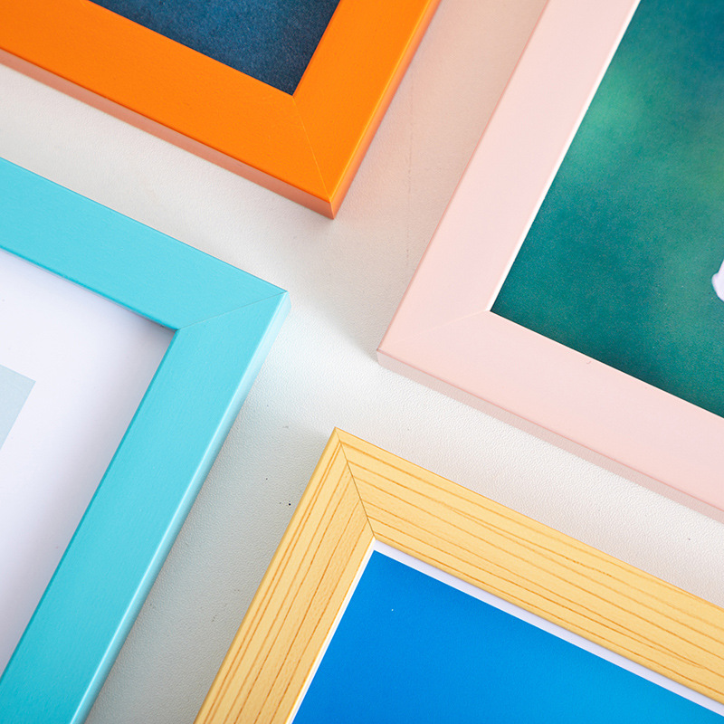 簡約兒童裝裱畫小相框擺台567810A4寸掛牆影樓藝術照片牆裝飾框