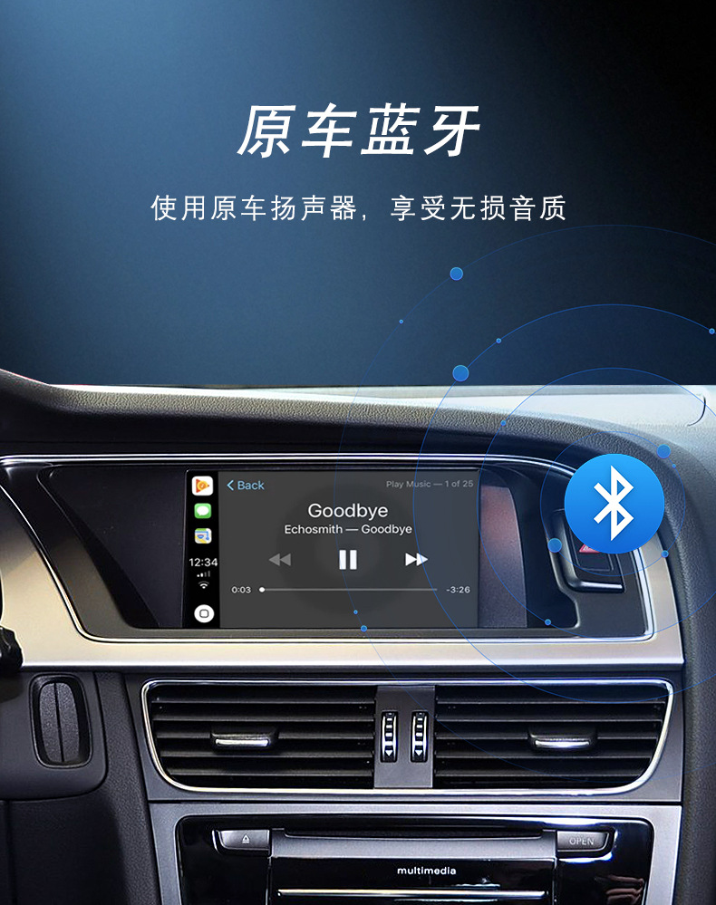 Suitable for A4/A5/Q5/S4/S5/A6L/A7 Audi Wireless Carplay/Android Auto/Hica