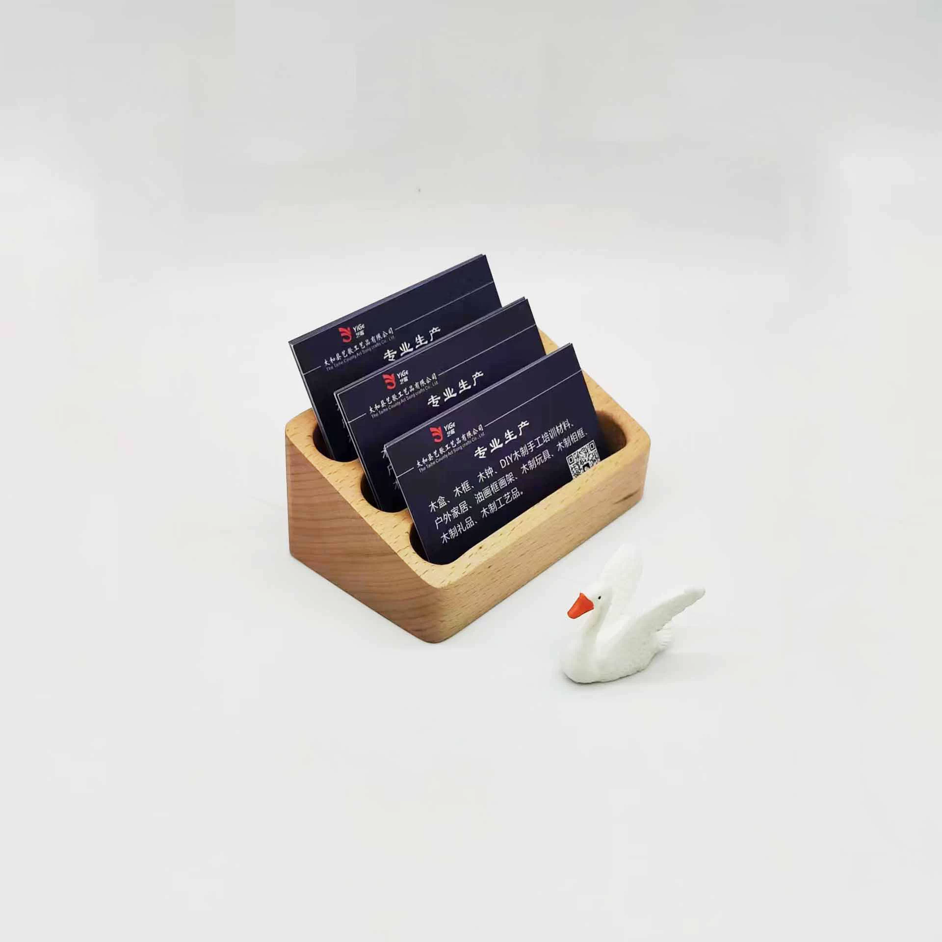 Wooden storage system for business cards