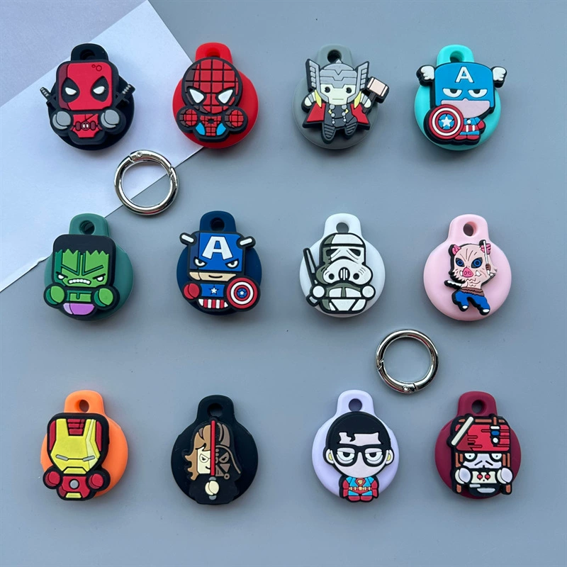 Подходит для Apple AirTag Protector Cartoon Silicone Anti-Loader Брелок для ключей Airtag Tracker Soft Shell