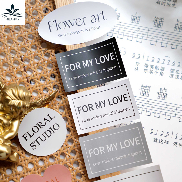 Inswind pegatinas adhesivas paquetes de flores hechos a mano DIY material caja de regalo decoración regalos pegatinas floral al por mayor