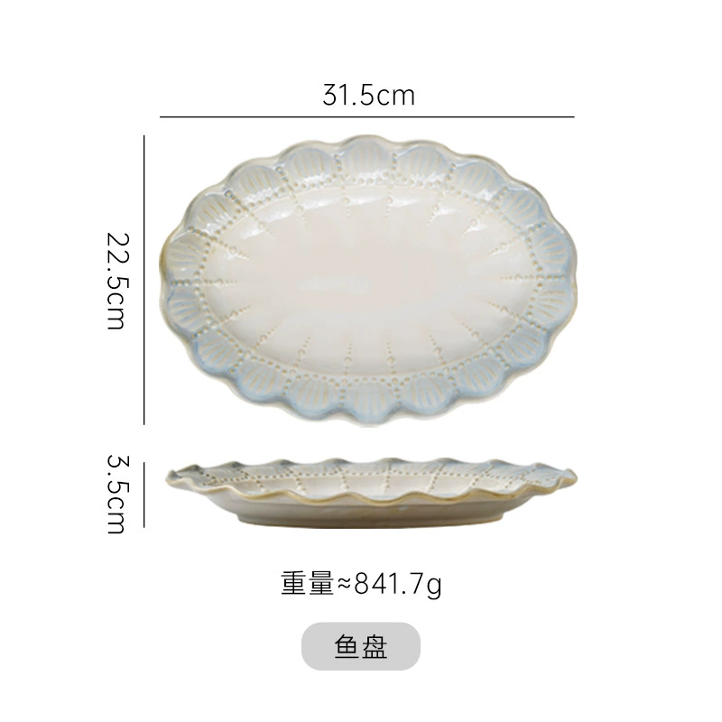Ceramic set, gift box, tableware, retro soup bowl, light luxury style