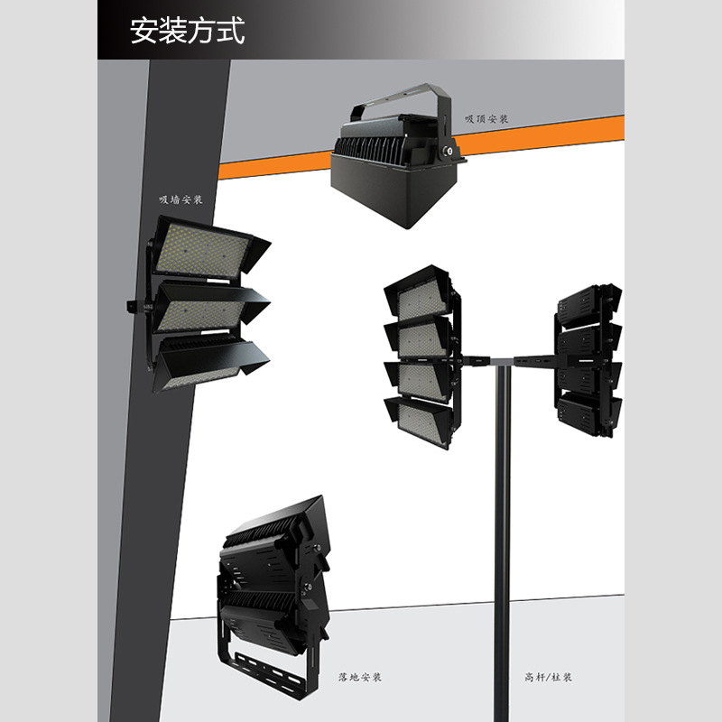 Super brillante al aire libre llevó la luz del estadio impermeable luz cuadrada poste ligero cancha de baloncesto cancha de tenis Luz de inundación