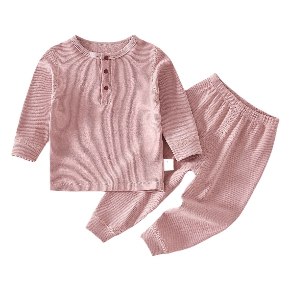 Ropa interior térmica de otoño e invierno para niños y niñas traje de almacenamiento de calor pozo ajustado ropa de fondo cepillado engrosado traje de niños