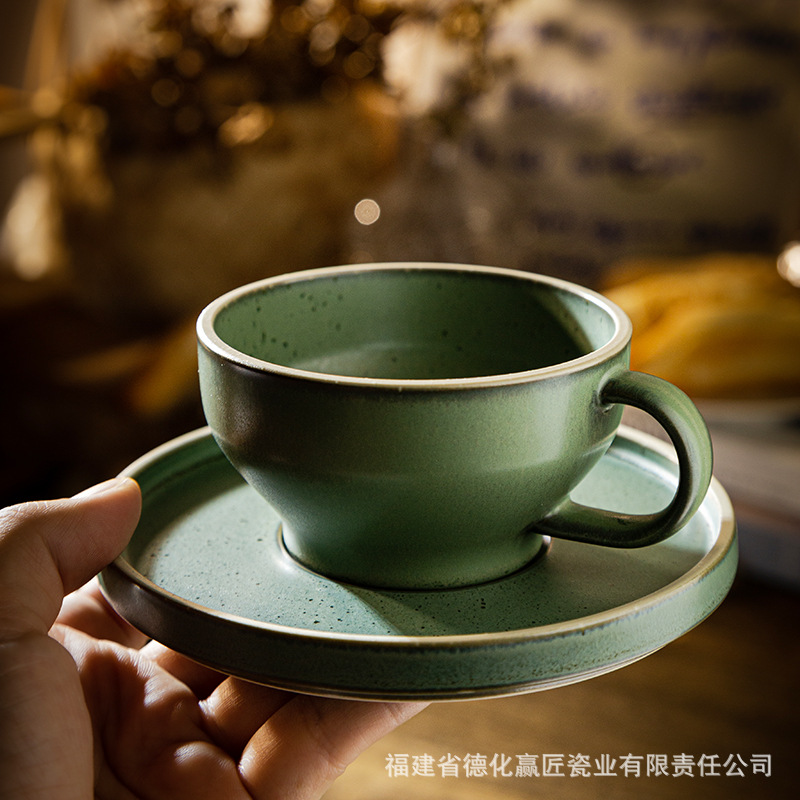 LZ congelación esmalte de ceniza taza de café plato de leche taza de mano taza de café espresso plato de té plato taza de agua