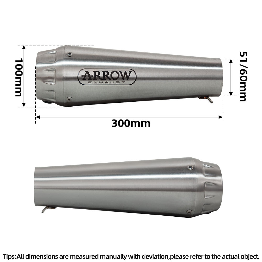 Suitable for Motorcycle Exhaust Pipe Modification Italian Arrow Domestic Arrow Baseball Silencer Back Pressure Tail Section