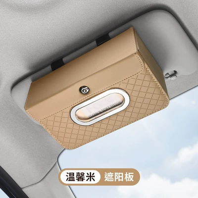 Car Tissue Box Advanced Car tissue box/set - metal-ring-hanging-tissue-box-beige