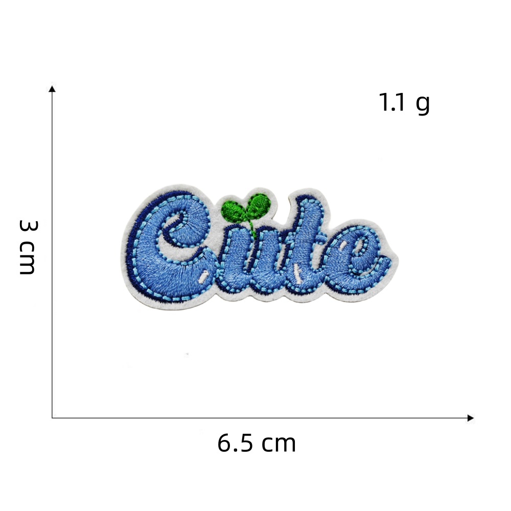 2g Weight Clothing Sticker Patches Classification 1 Piece, 1 Set Quantity Nonwoven, Polyester Material Animal, Letter Pattern Cute Style 1 Piece 1 Set Cute Animal Letter Nonwoven Polyester Clothing Sticker Patches 7