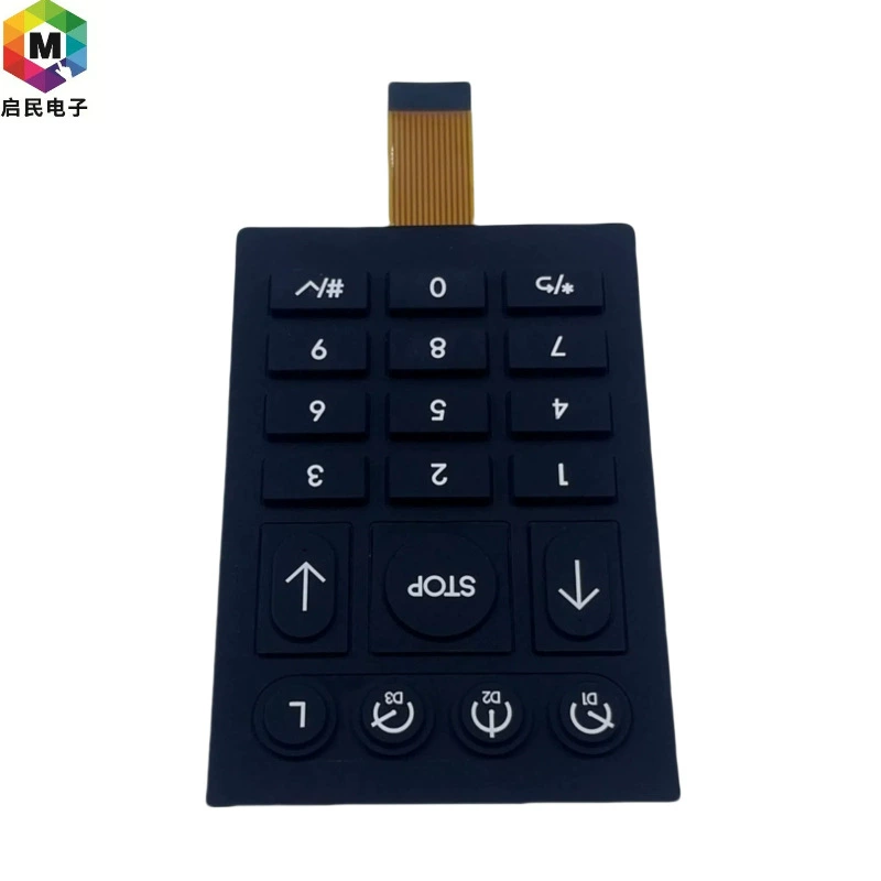 Silicone switch key, light panel, electronic equipment, food processor