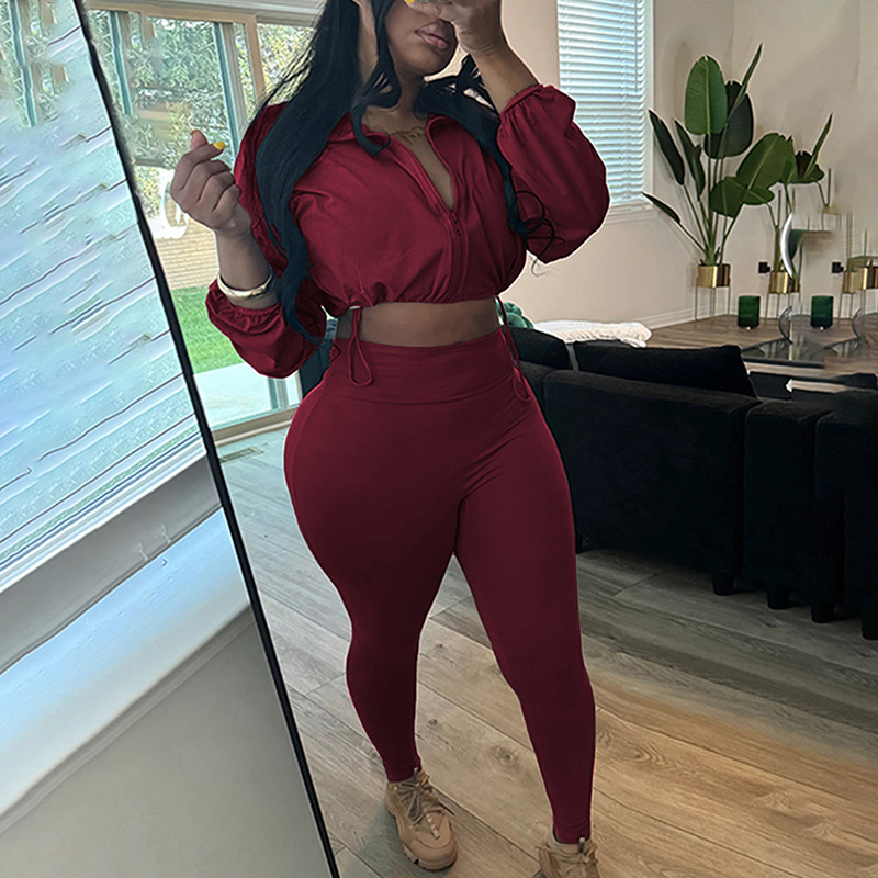 Cross-Border European American Style 2024 Spring And Autumn New Sexy Drawstring Waist-Cinching Crop Top High-Waisted_ecoleips.com
