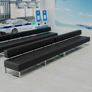 Bank Waiting Area Sofa Hair Salon Barber Shop Rest Area Waiting Booth 60cm Wide Extended Straight Row Reception