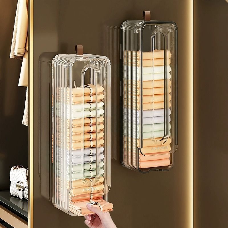 Underwear storage box household personal clothing storage artifact punch-free wall hanging storage socks organizing box