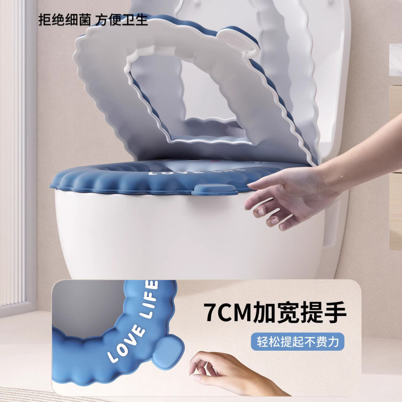 防水と断熱、オールシーズン万能トイレマット、発泡EVA漫画レース便座カバー、洗濯不要の便座カバー卸売|undefined