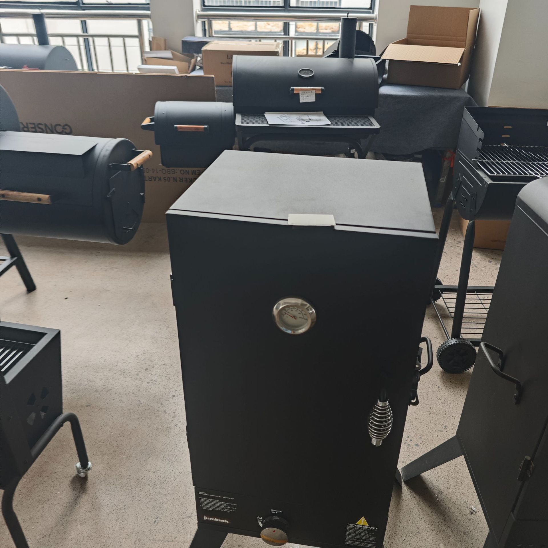 Nuevo horno vertical multifuncional multicapa fumigado horno de parrilla sin humo doméstico horno de cocción horno de cocción patio con termómetro horno refrigerador